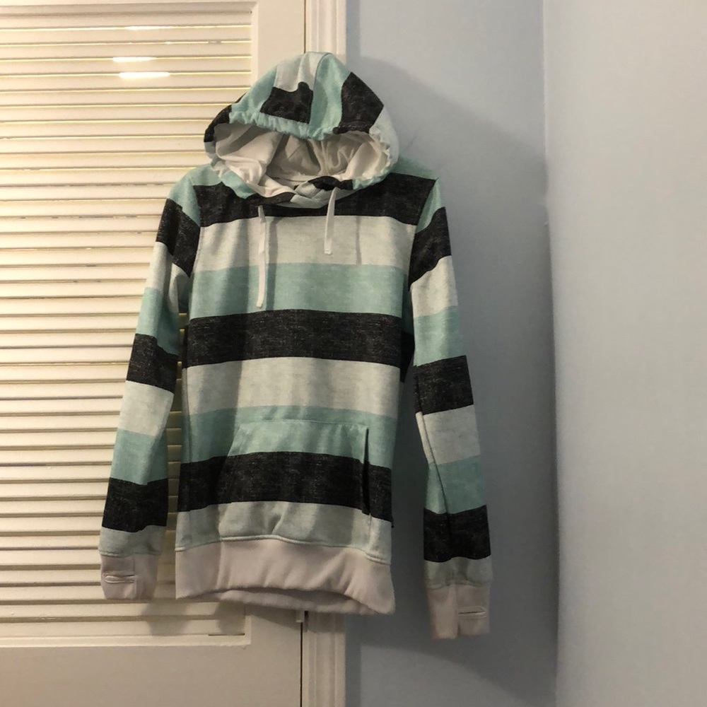 Women’s black and teal sweatshirt